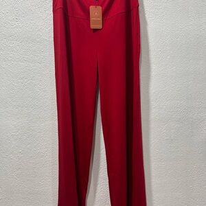 AROLINA  Red stretch yoga Women's Pants wide‎ leg gym.